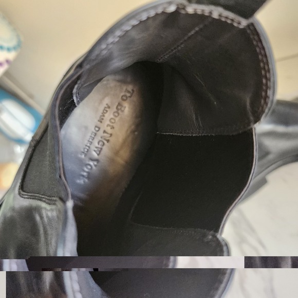 To Boot New York Adam Charleston S1 Black Leather Chelsea Boots Size 13